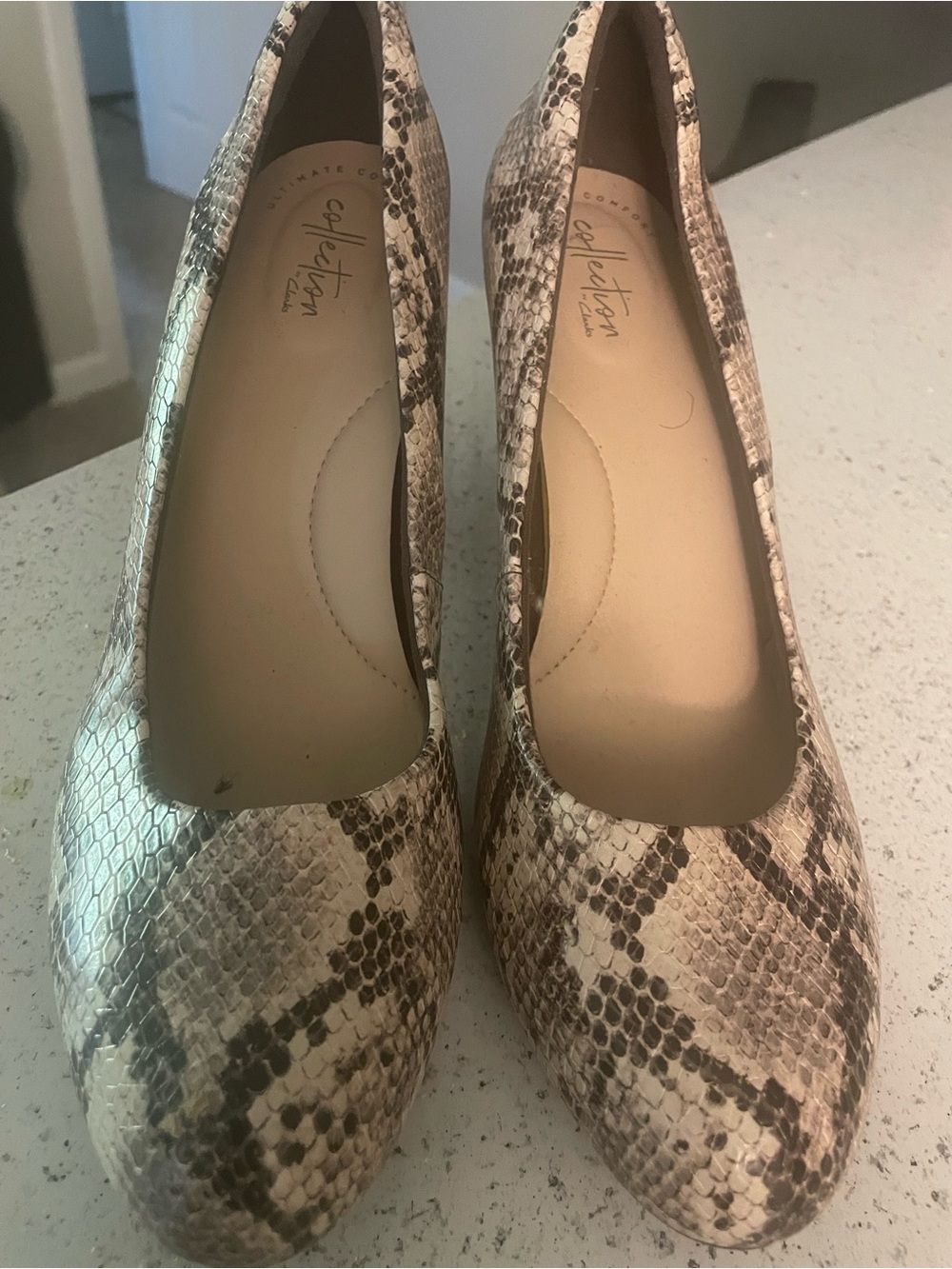 Cliffs by WHITE MOUNTAIN Neutral Snake-Print Pumps